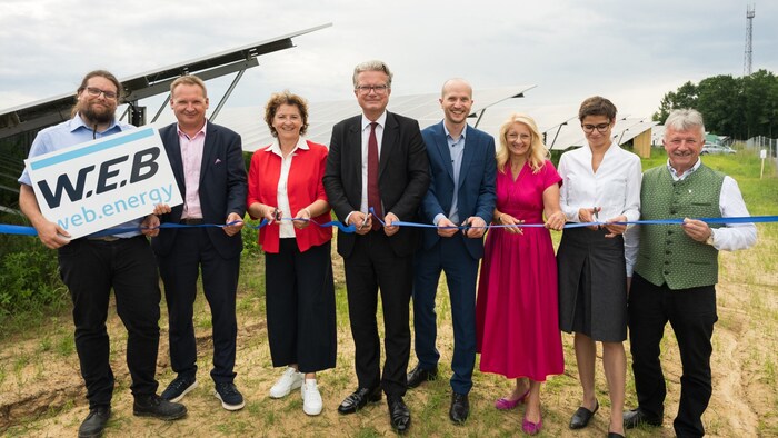 Opening of the PV system in Rohr near Hartberg (from left: Project Manager Christian Haupt, ...