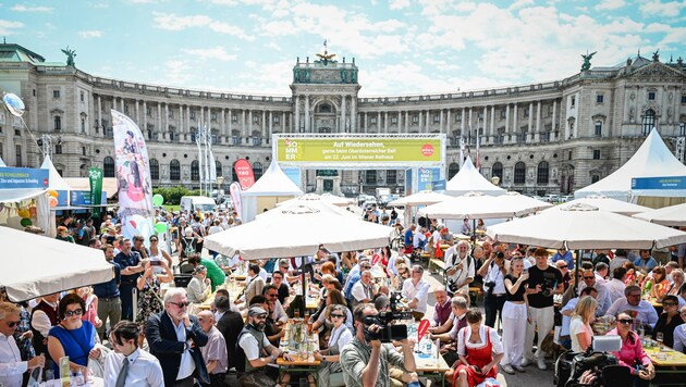 Was für ein Ansturm! Am Heldenplatz tummelten sich am Samstag schon viele ab dem frühen Vormittag. (Bild: Wenzel Markus)