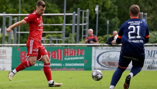 Torschützenkönig Hödl und Kuchl steigen in die Westliga auf. (Bild: Andreas Tröster)