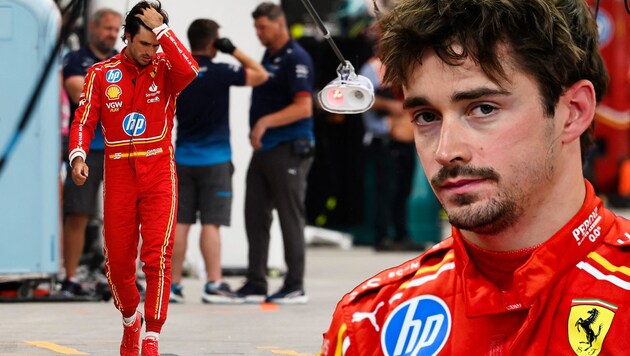 Perplexity for Carlos Sainz (left) and Charles Leclerc (Bild: Getty Images/Chris Graythen, Minas Panagiotakis)