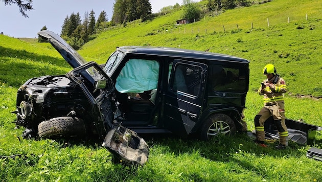 The vehicle was considerably damaged. (Bild: ZOOM Tirol)