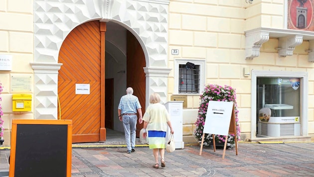 Voters in Eisenstadt were able to vote in mild weather, while the risk of flooding persists in the south of the province. (Bild: Reinhard Judt)