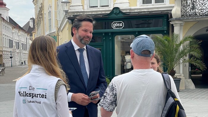  In St. Pölten, the EU parliamentarian campaigned for every vote until the very end. 