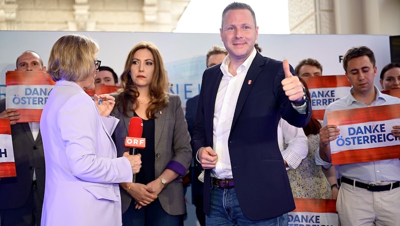Mood pictures from the FPÖ party headquarters (Bild: Imre Antal)