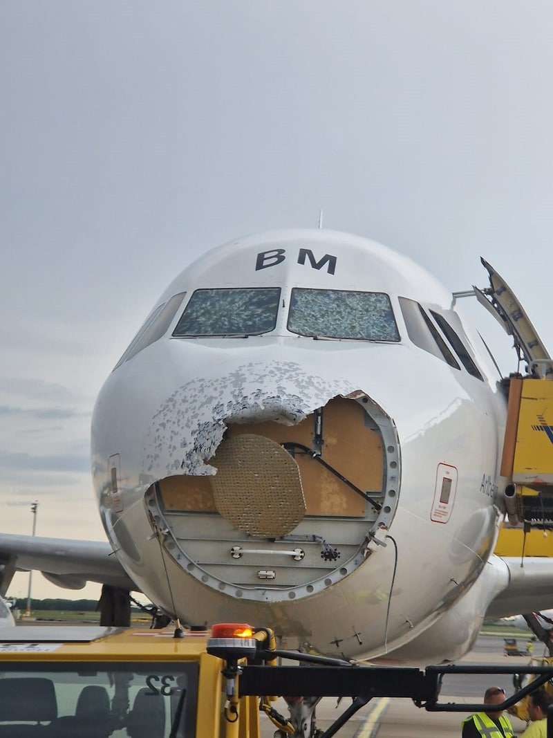 The full extent of the damage only became apparent after landing. (Bild: Leserreporter/zVg)
