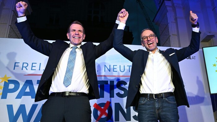 Spitzenkandidat Harald Vilimsky und FPÖ-Bundesparteiobmann Herbert Kickl 