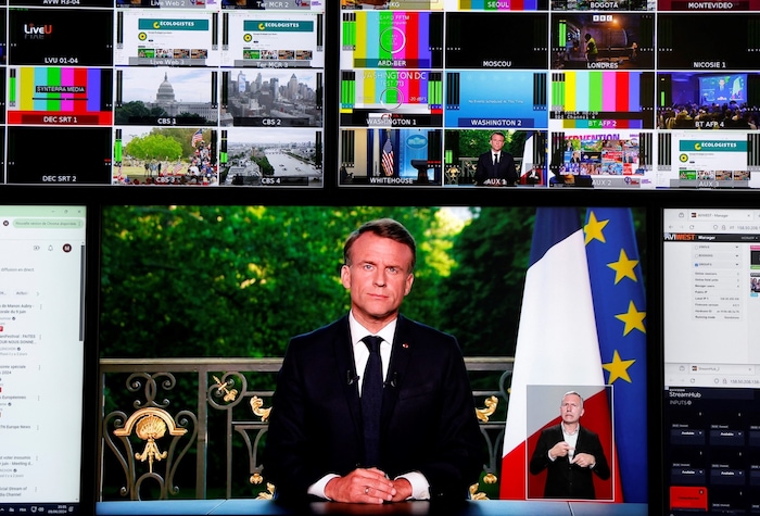 Macron wandte sich nach der Wahlniederlage an die Nation.