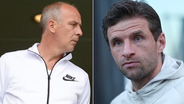 Mario Basler (li.) und Thomas Müller (Bild: GEPA pictures, APA/Getty Images via AFP/GETTY IMAGES/ALEX GRIMM)