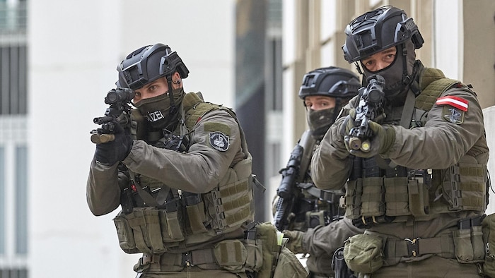 Cobra-Einsatzkräfte näherten sich dem Mehrparteienhaus