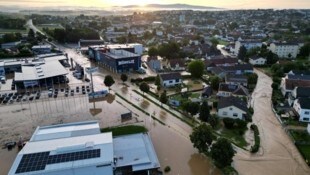 Die Nordeinfahrt von Oberwart stand unter Wasser.