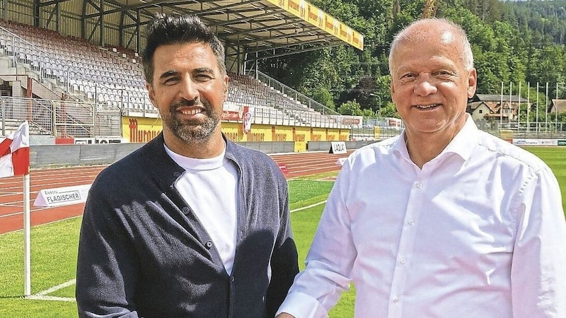 KSV-Boss Erwin Fuchs mit Neo-Trainer Ismail Atalan, der in zwei Wochen seinen Dienst antritt. (Bild: Kapfenberger SV)