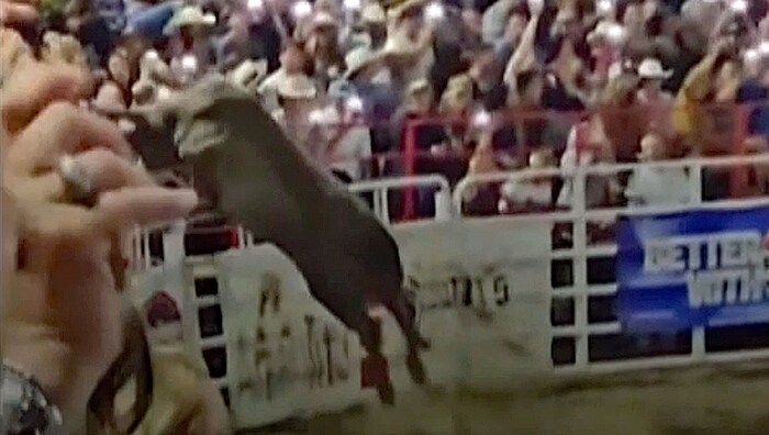 Scary moment for spectators at the Sisters stadium in the US state of Oregon