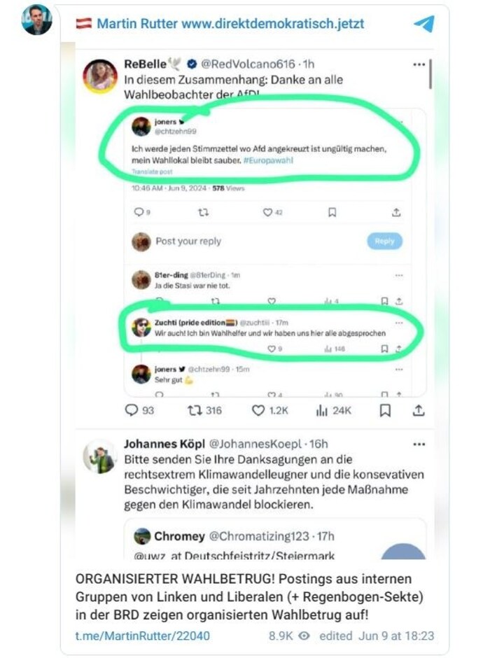 Rutter spreads false reports.