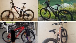 Diese vier Fahrräder wurden im Raum Lienz gestohlen. Die Polizei bittet um zweckdienliche Hinweise.  (Bild: PI Lienz)