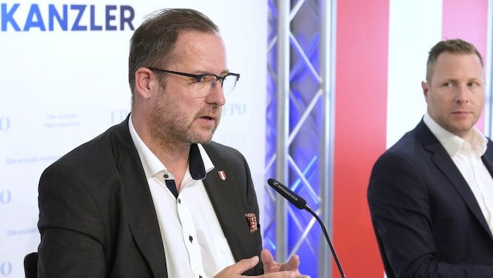 In the FPÖ core team: the two General Secretaries Michael Schnedlitz and Christian Hafenecker