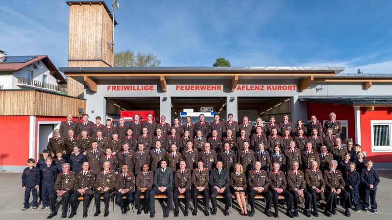 So zahlreich wie nie: die Feuerwehr Aflenz Kurort (Bild: Patrick Baumgartner Photography)