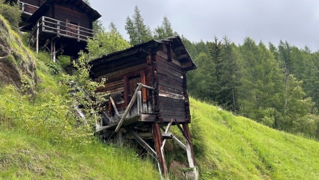 Die Stockmühlen von Apriach sind Zeugnisse einer urtümlichen, viele Jahrhunderte alten Technik, die es versteht, die Kraft des herabstürzenden Wassers zu nutzen. (Bild: Zwickl)