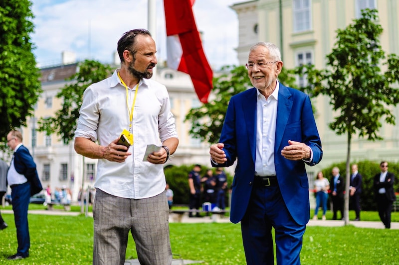 Van der Bellen beim Interview mit der „Krone“  (Bild: Mario Urbantschitsch)