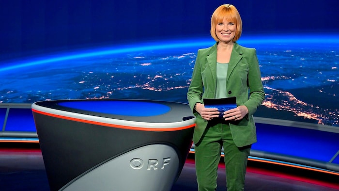 Moderatorin Christiane Wassertheurer im „ZiB 3“-Studio