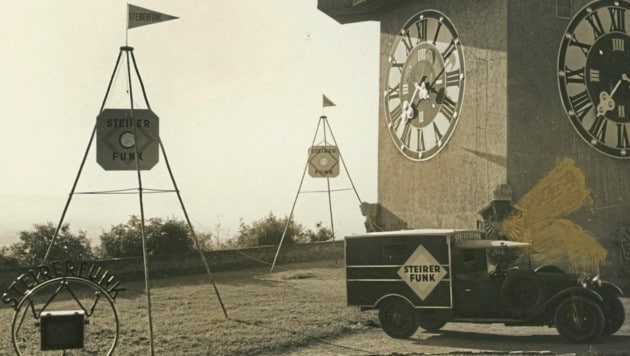 Styrian radio on the Schloßberg (Bild: Sammlung Kubinzky/Multimediale Sammlung)