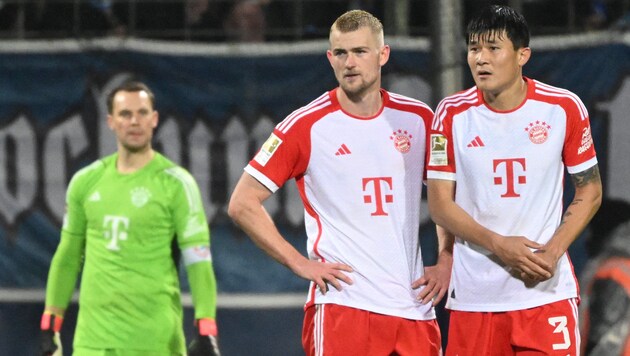 Matthijs de Ligt (Mitte) soll die Bayern wohl verlassen. (Bild: AFP/APA/INA FASSBENDER)