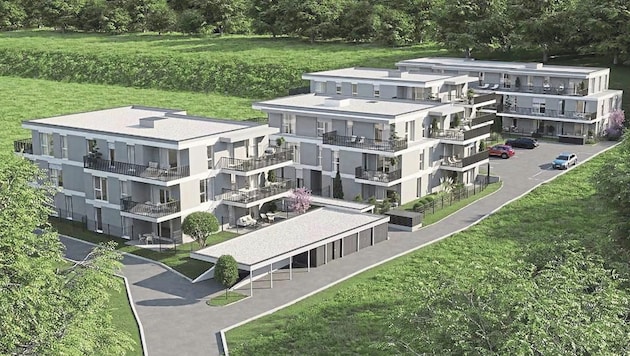 Das „Liara“-Projekt im Finkenweg umfasst 44 Wohneinheiten . (Bild: Liara, Visualisierung)