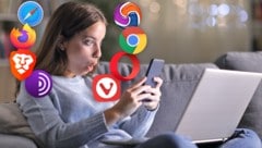 Wer sagt, dass es immer Google Chrome sein muss? Bei Browsern für Smartphones und Computer gibt es eine beachtliche Vielfalt und viele Spezialisten. (Bild: Krone KREATIV/Hersteller, stock.adobe.com)