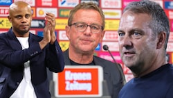 Vincent Kompany (links), Ralf Rangnick (Mitte) und Hansi Flick waren Teil der aktuellen Trainermarkt-Dramen.  (Bild: GEPA)