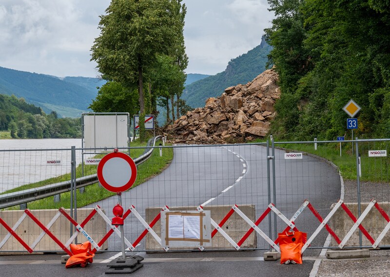 Die Sommersaison über soll die Sperre in Aggsbach-Dorf aufrecht sein. (Bild: NLK Burchhart)