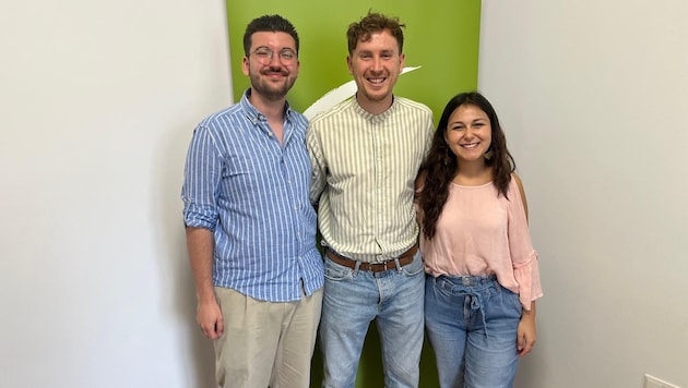 Green trio: Brunäcker (left), Juranich and Sánchez Pöll. (Bild: Philipp Wagner)