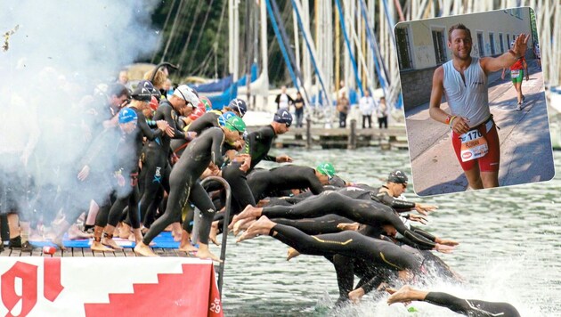 In 2010, Oberrisser had a good feeling when he jumped into the Wörthersee (back then there was still the popular mass start) and at the beginning of the running course - but the 25-year-old footballer quickly lost his laughter. . (Bild: tvg)