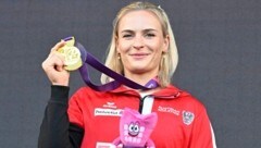 Victoria Hudson erhielt Mittwoch Abend die Goldmedaille. (Bild: AFP or licensors)