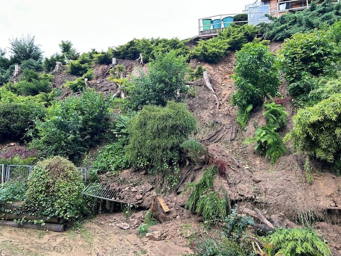Eine von vielen Hangrutschungen – hier in St. Lorenzen am Wechsel