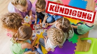 Eine plötzliche Kündigung des Kindergarten-Platzes stellt Eltern meist vor eine Herausforderung. (Bild: Krone KREATIV/adobe.stock.com)