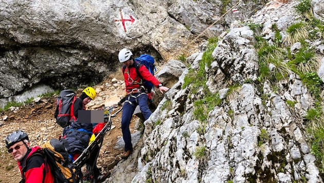 Die Bergrettung Mürzzuschlag musste auf die Rax ausrücken. (Bild: Bergrettung Steiermark/Krone KREATIV)