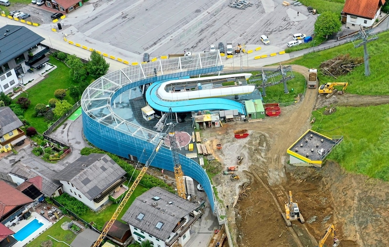 The new Planai West valley station is currently being built in Schladming. (Bild: Planai/Prugger)