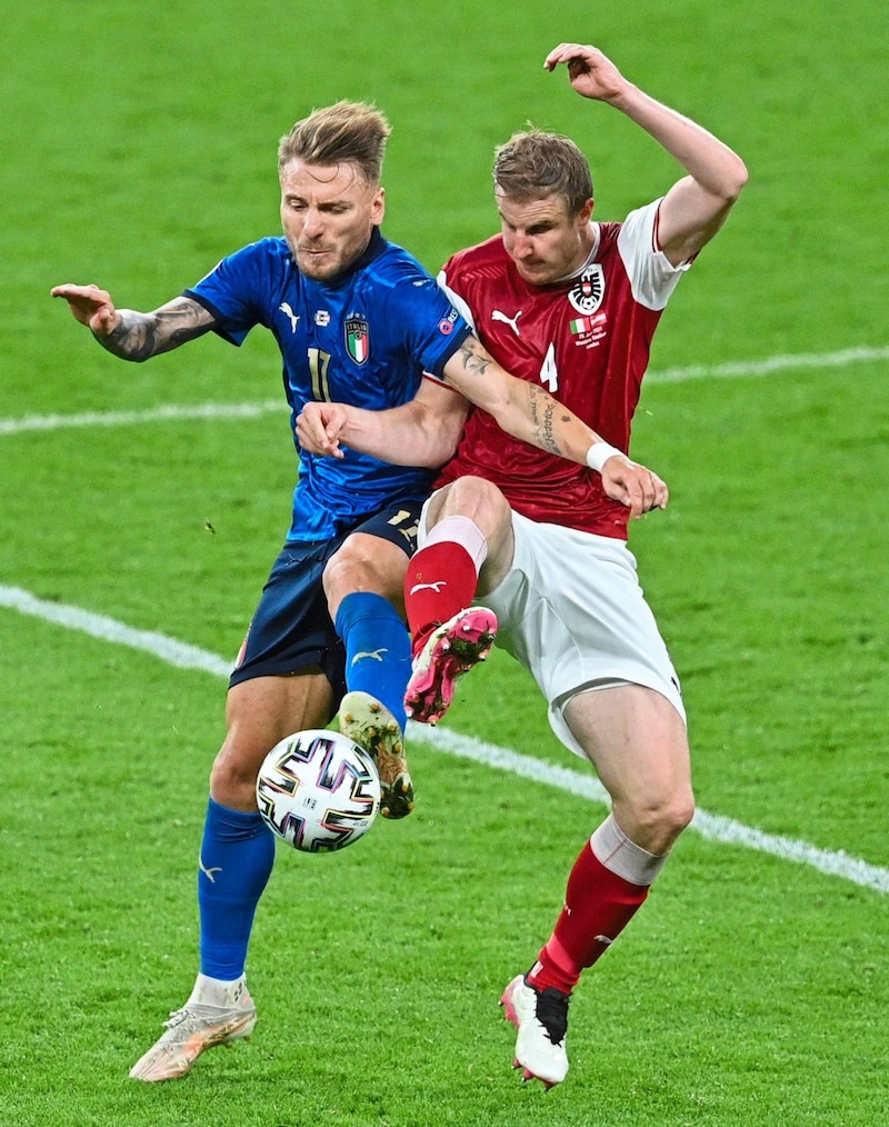Ciro Immobile war einer von „Hintis“ Gegenspielern bei der EURO 2021. (Bild: AFP)