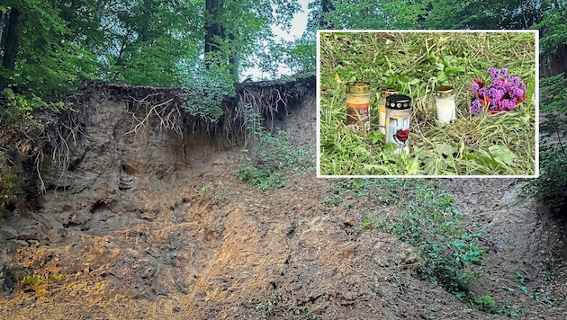 Sadness in St. Marein. A five-year-old was buried by a mudslide there. Now severe weather warnings are looming again. (Bild: Krone KREATIV/Ferdl/KK)