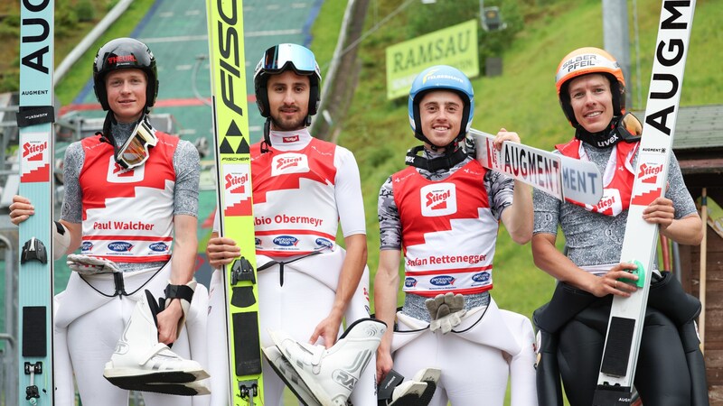 In summer, the combined skiers mainly train on ski mats. (Bild: GEPA pictures)