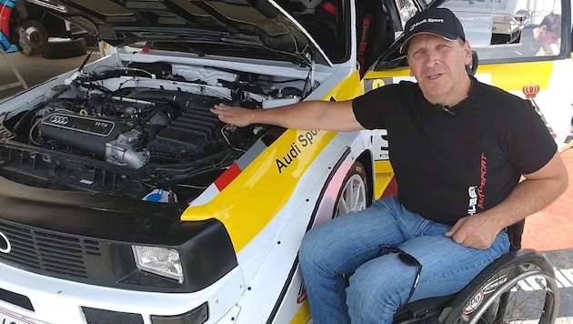 Reini Sampl spent two years tinkering with his Audi quattro. (Bild: krone.at/Höller)