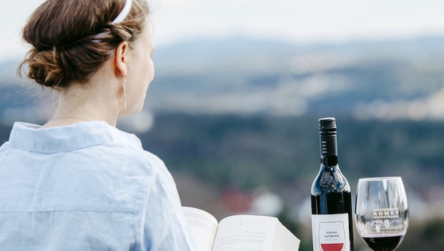 Am Weingut Posch kann man Bücher lesen. (Bild: RENE STRASSER)