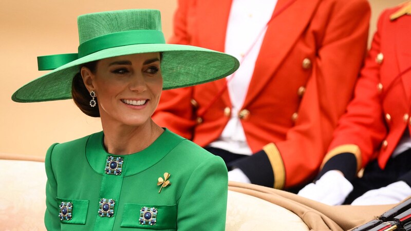 Prinzessin Kate bei der „Trooping The Colour“-Parade 2023 (Bild: APA/AFP/Daniel LEAL)