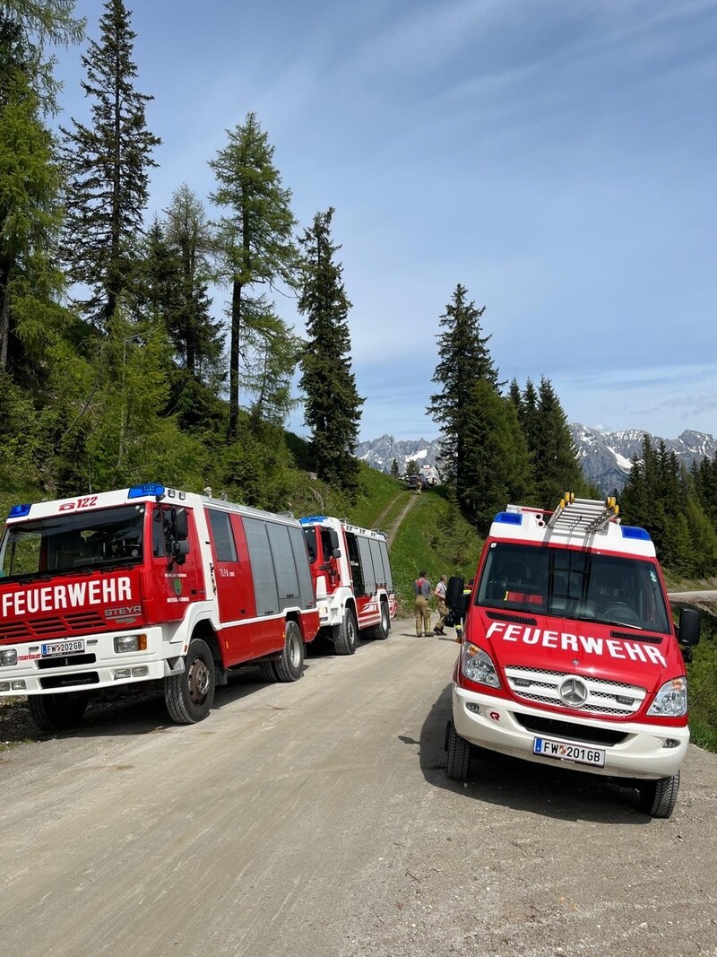 Auch die Freiwilligen Feuerwehren Schladming und Rohrmoos-Untertal rückten aus. (Bild: FF Schladming)