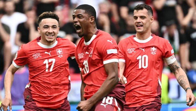 Victory for Switzerland - of course there is great jubilation ... (Bild: AFP)