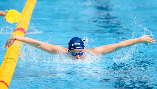 Anastasia Tichy schwimmt in Amerika für ihren großen Traum. (Bild: Mario Urbantschitsch)