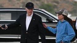 US-Präsident Joe Biden mit Tochter Ashley (Bild: AFP/Mandel Ngan)