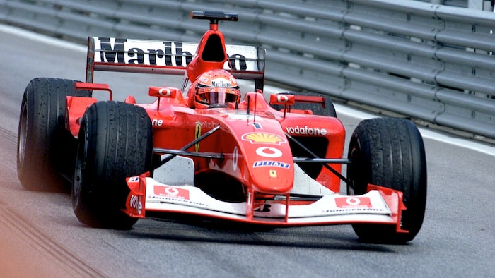 Der Bolide von Michael Schumacher aus dem Jahr 2002