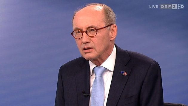 Othmar Karas ORF "Pressestunde" programında (Bild: orf.on (Screenshot))