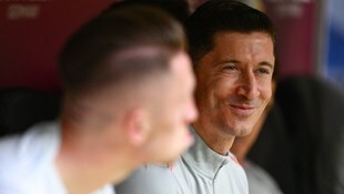 Robert Lewandowski scheint schon wieder gute Laune zu haben.