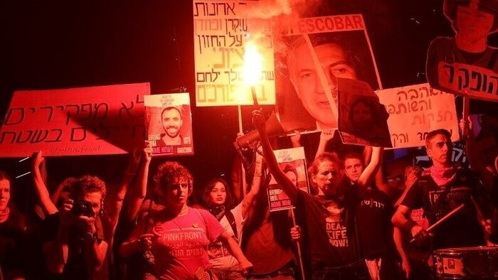Es soll der größte Protest seit Beginn des Gaza-Kriegs gewesen sein.